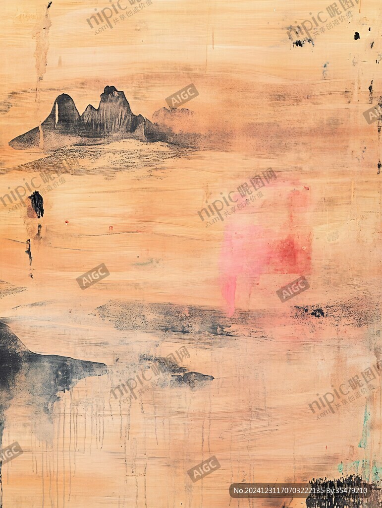 新中禅意山水岩彩画