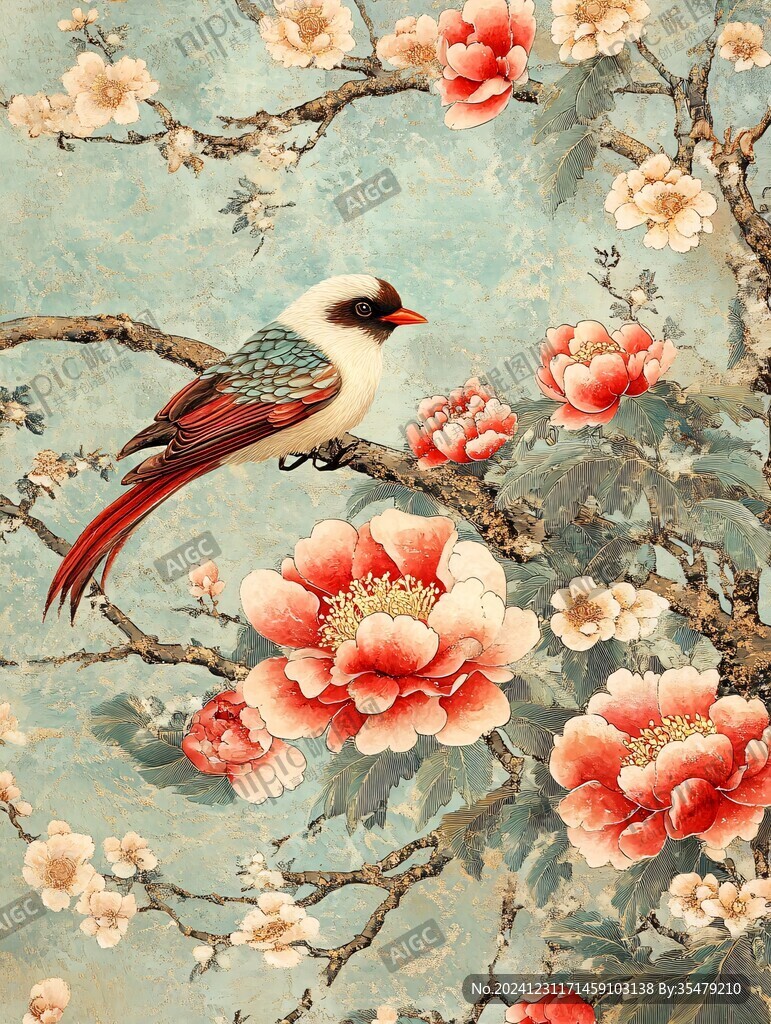 花鸟工笔梅花喜上眉梢
