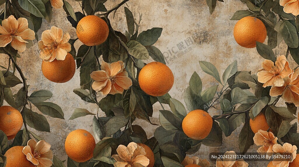砂糖橘插画设计