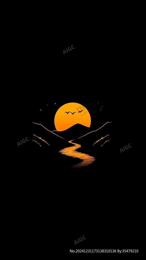 暗黑简约扁平立体