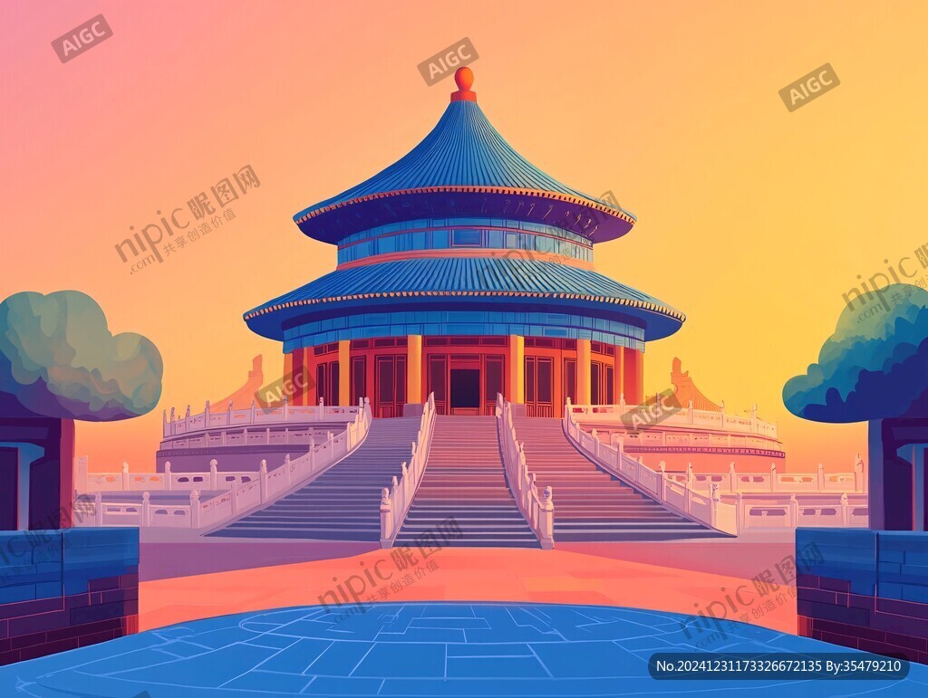 祈年殿插画