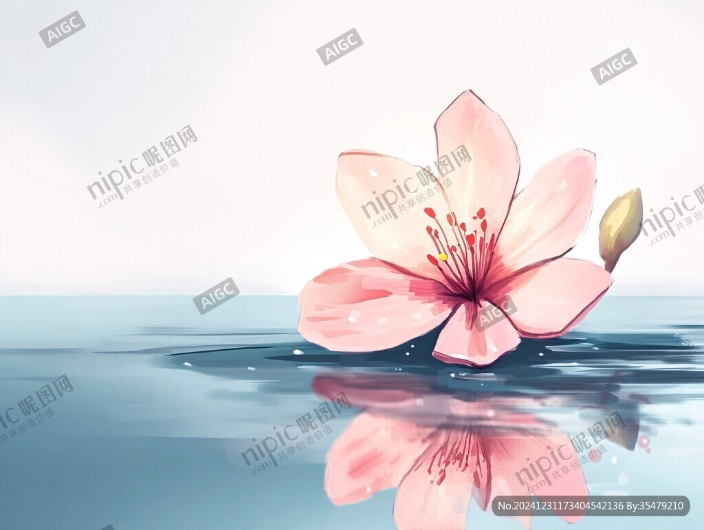 唯美花瓣创意桃花