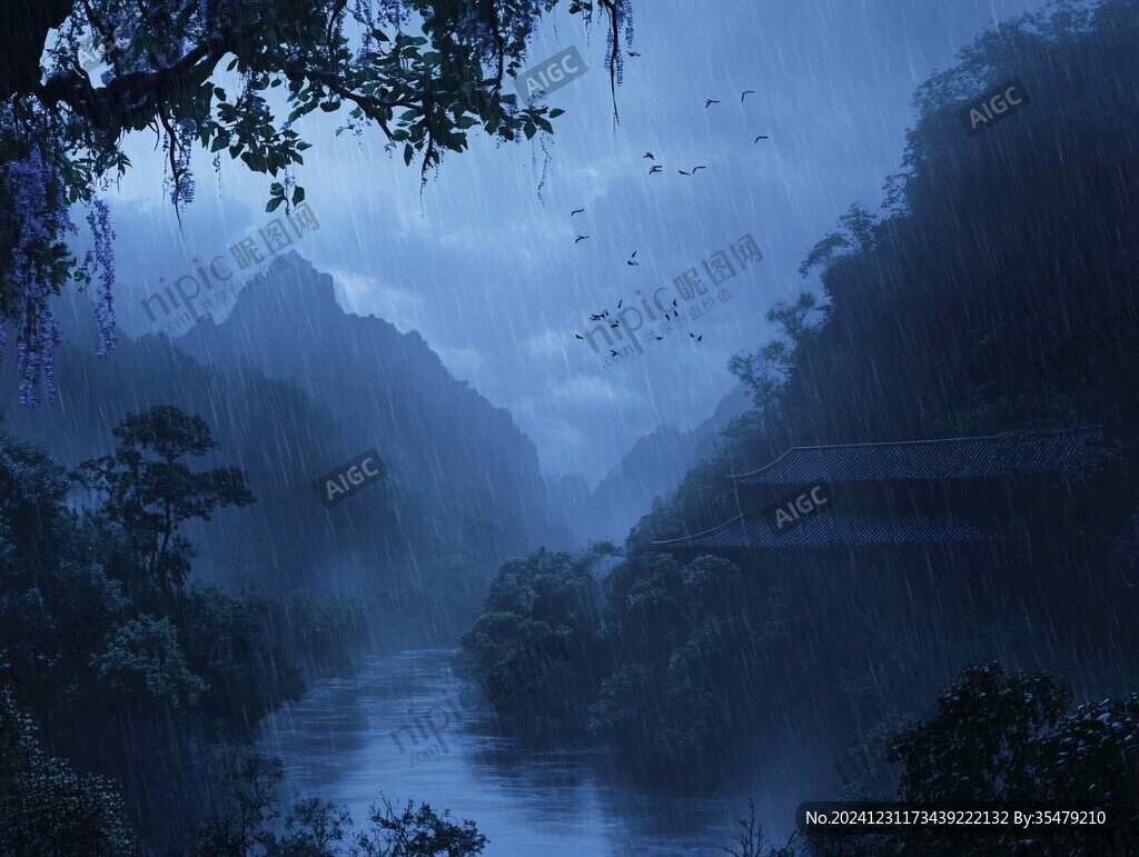 唯美雨景