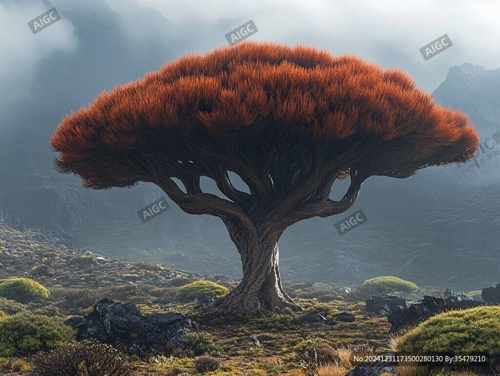 神秘梦幻的大树