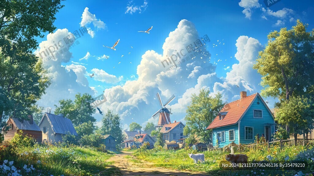 唯美农村场景