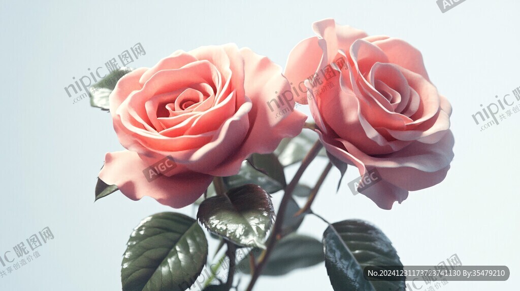 3d玫瑰花