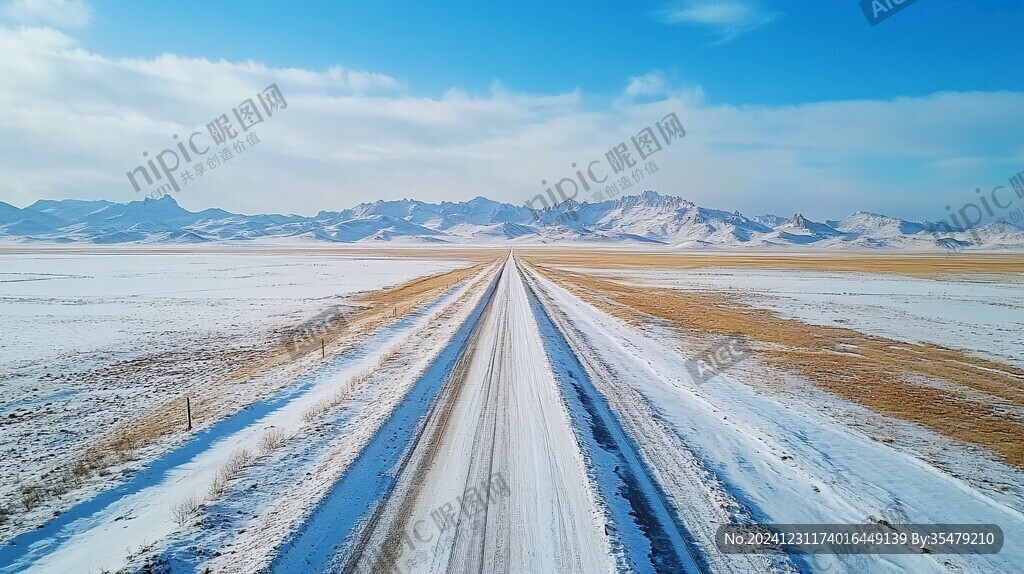 雪后戈壁