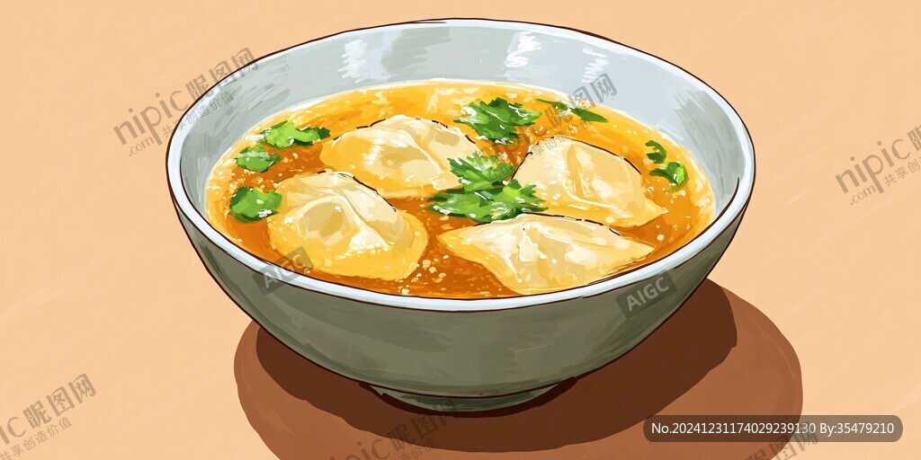 抄手插画