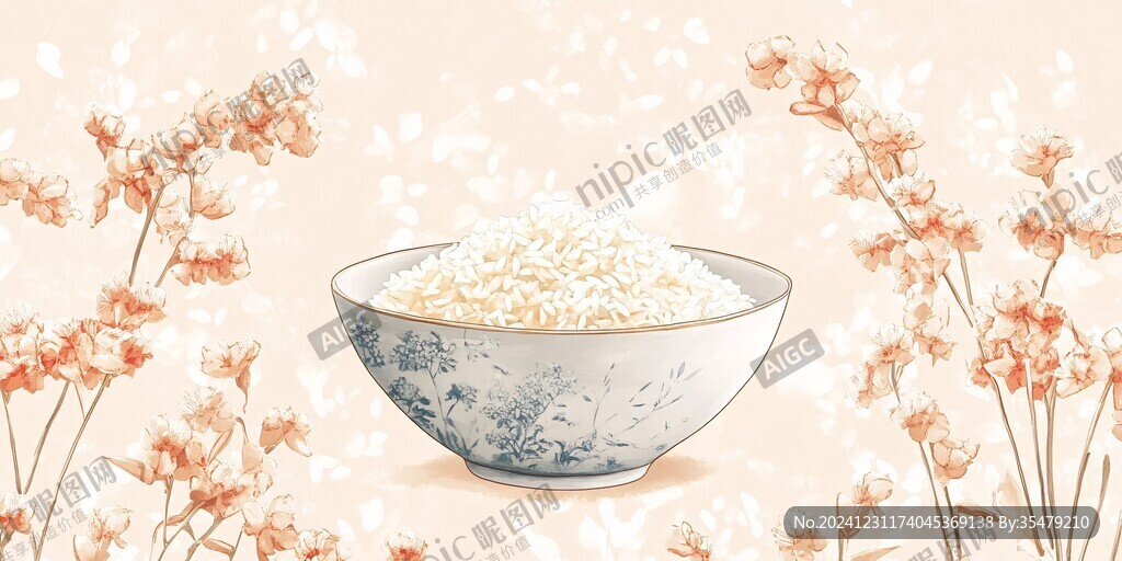 健康米面插画