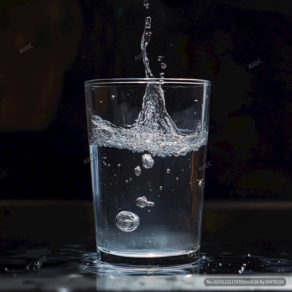 水花四溅的水杯