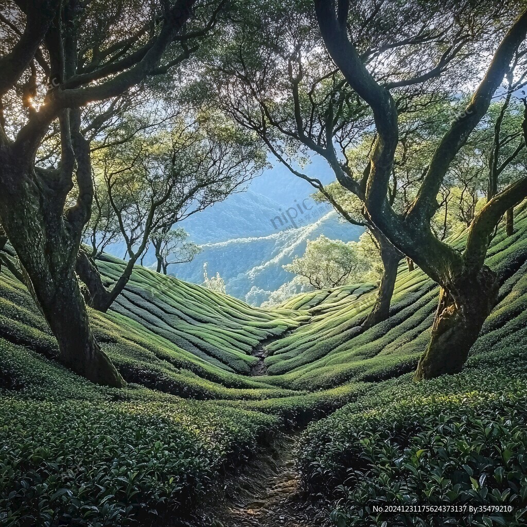 森林茶园图片素材下载