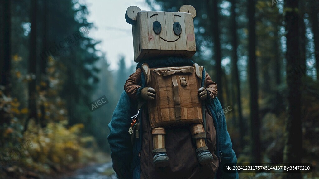 森林纸盒人