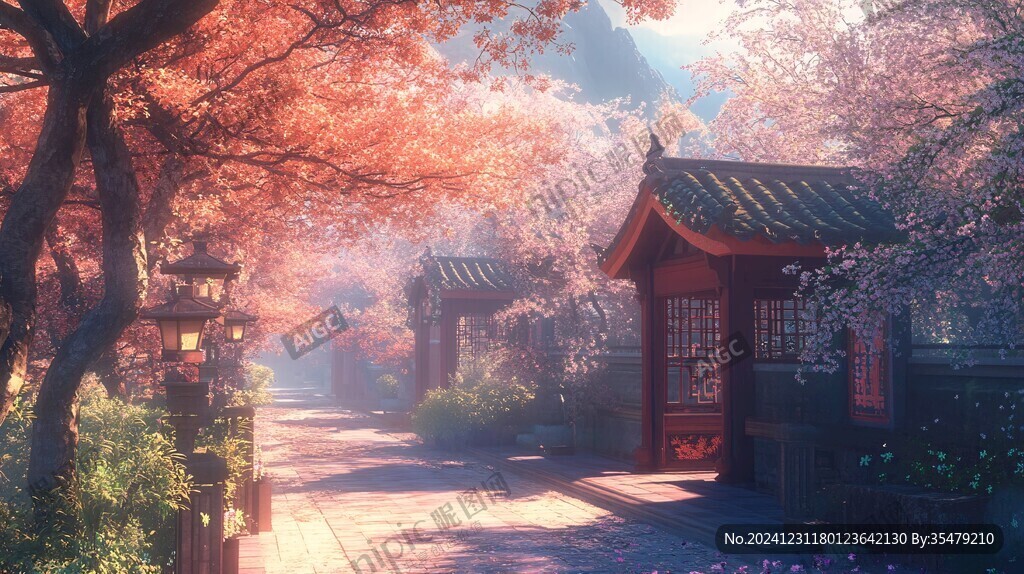 古风场景春暖花开