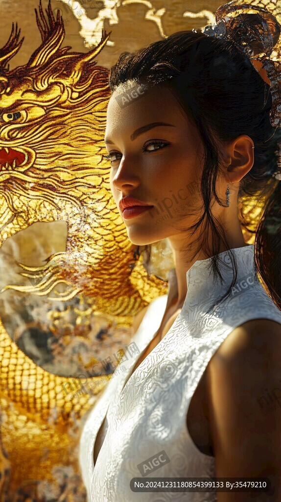 龙绣婚纱