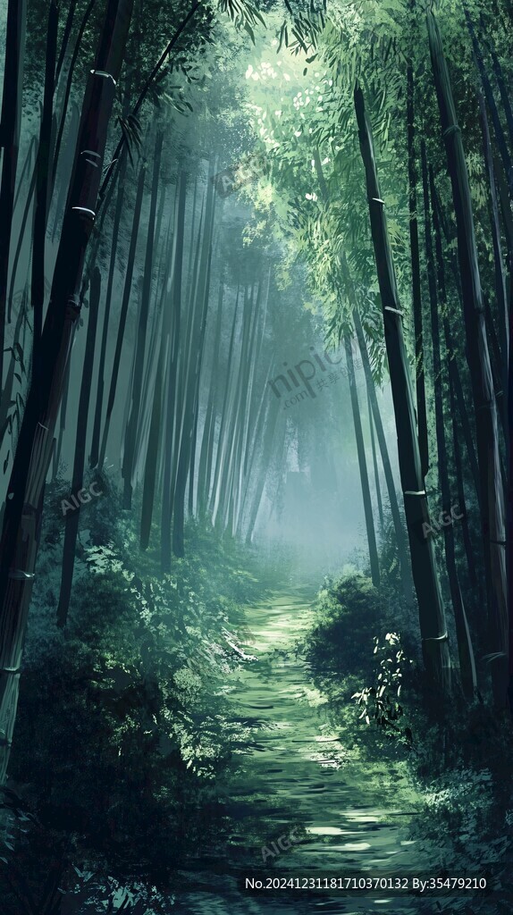 唯美竹林小路