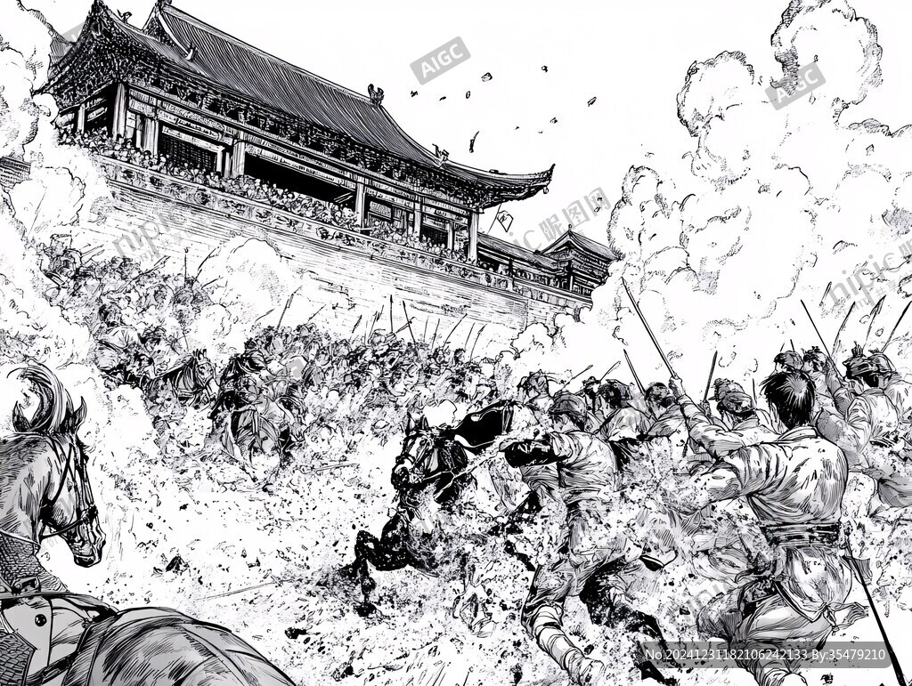 田单破燕火牛阵场景