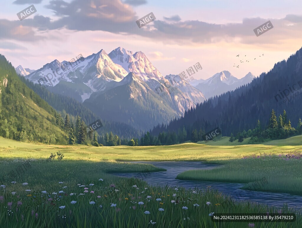 宽屏风景画