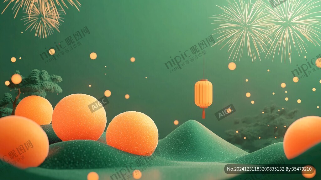 扁平流体风年会背景