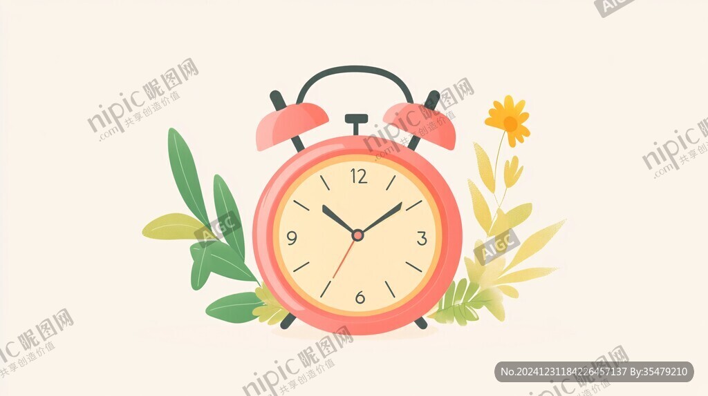 闹钟插画