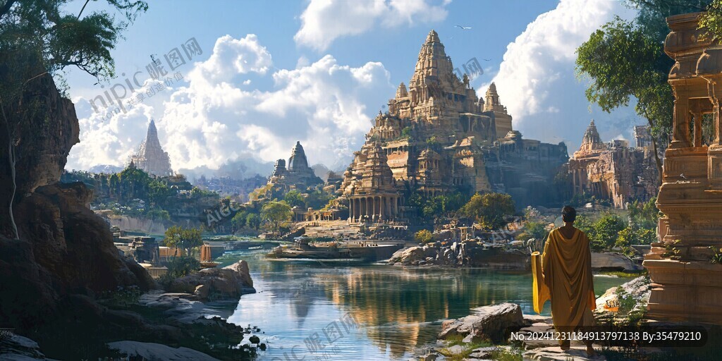 宏大寺庙场景
