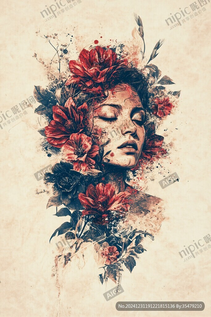 女性唯美装饰画