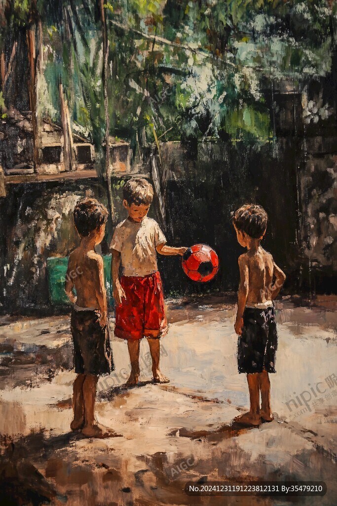 小朋友油画