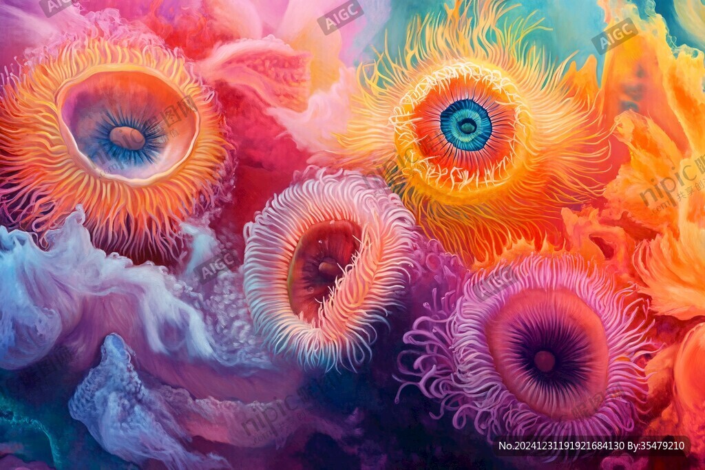 精美抽象特效花