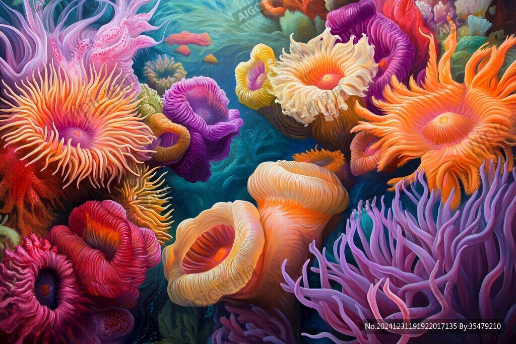 珊瑚礁插画