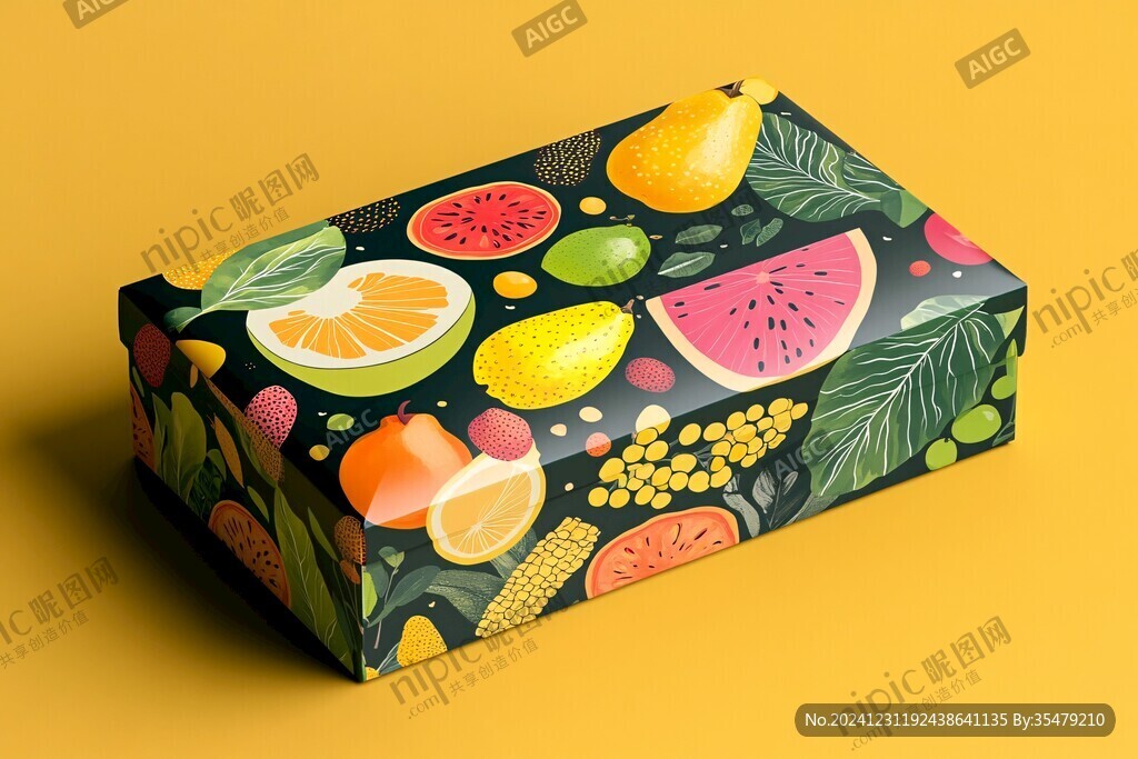 水果礼盒插画