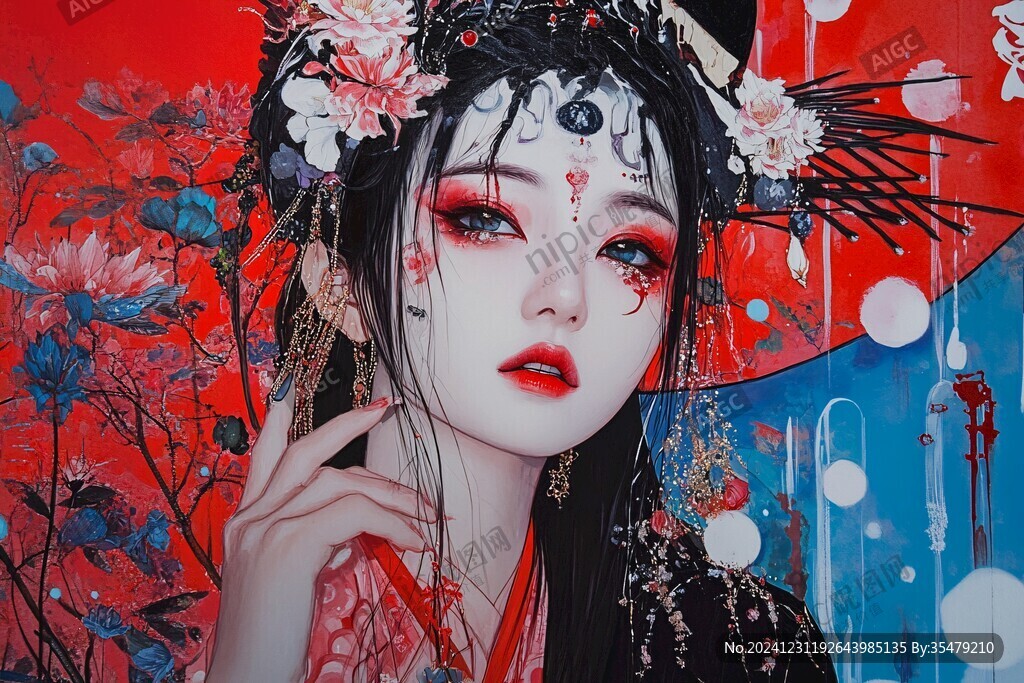 半面妆人物