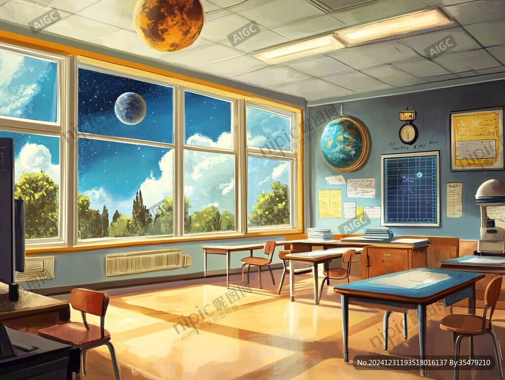 教室插画