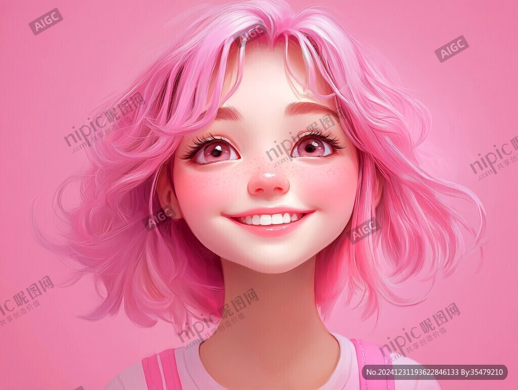 粉色头发少女