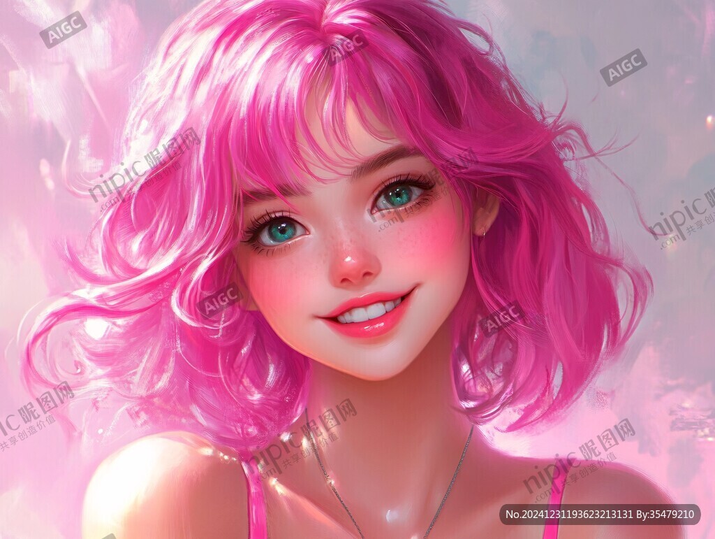 粉色头发少女