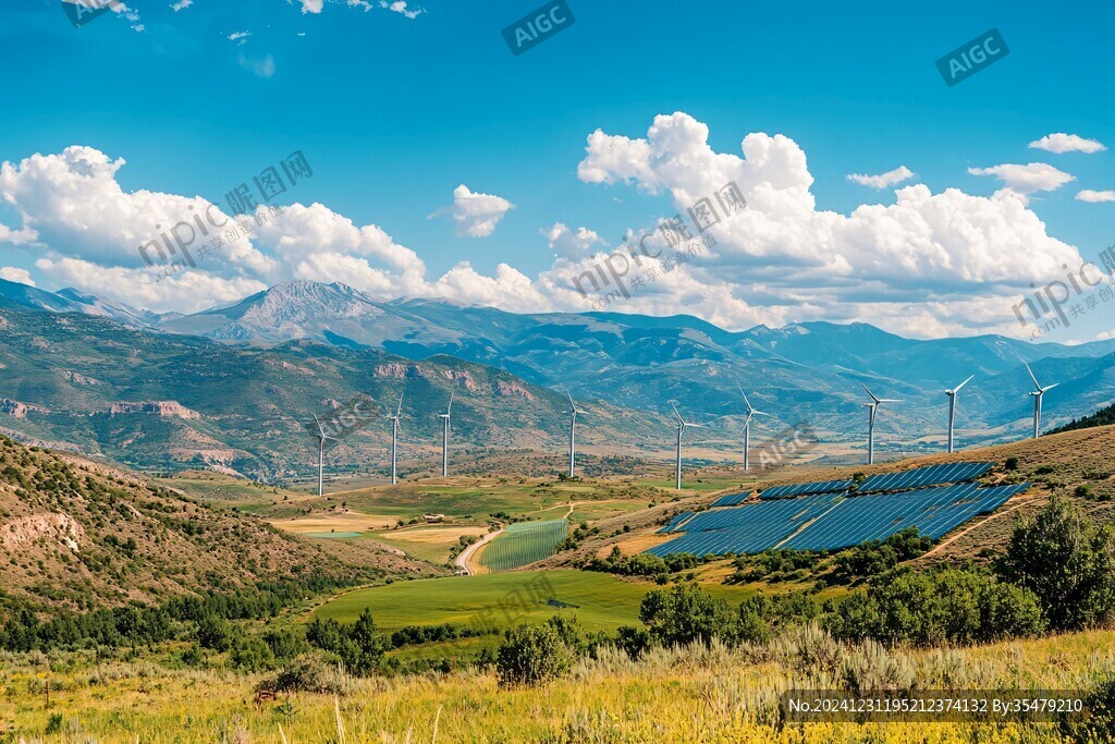 绿色能源高山牧场