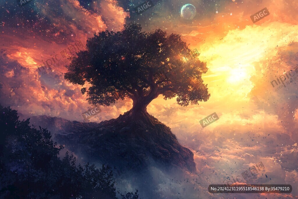 神秘梦幻的大树