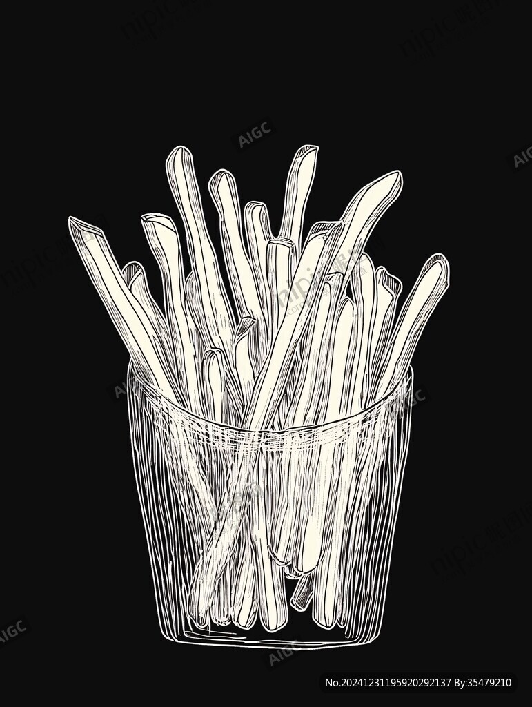 炸薯条插画