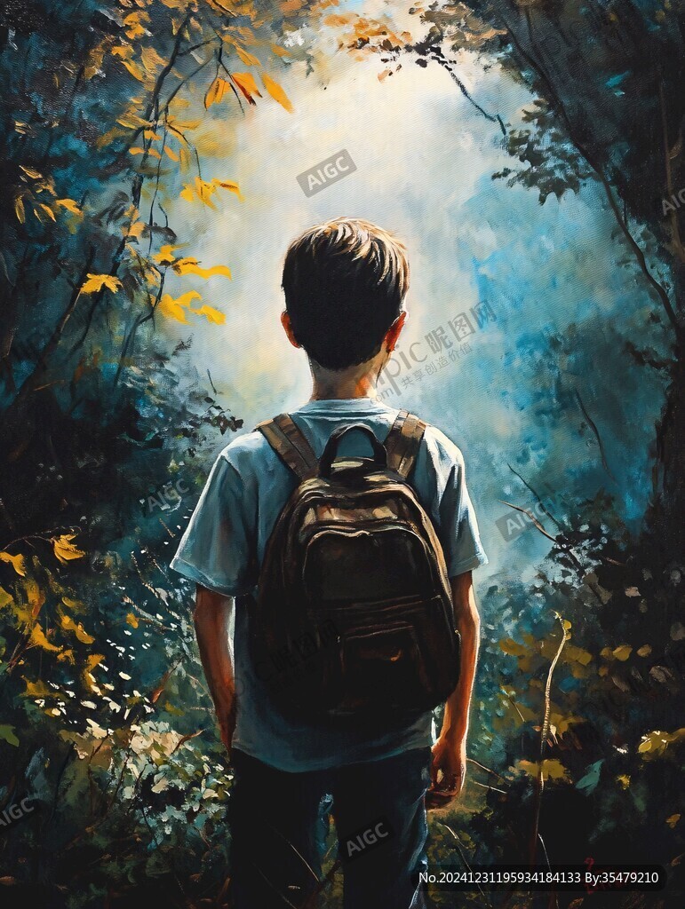 手绘追光的少年