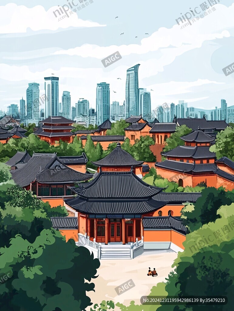 首尔插画