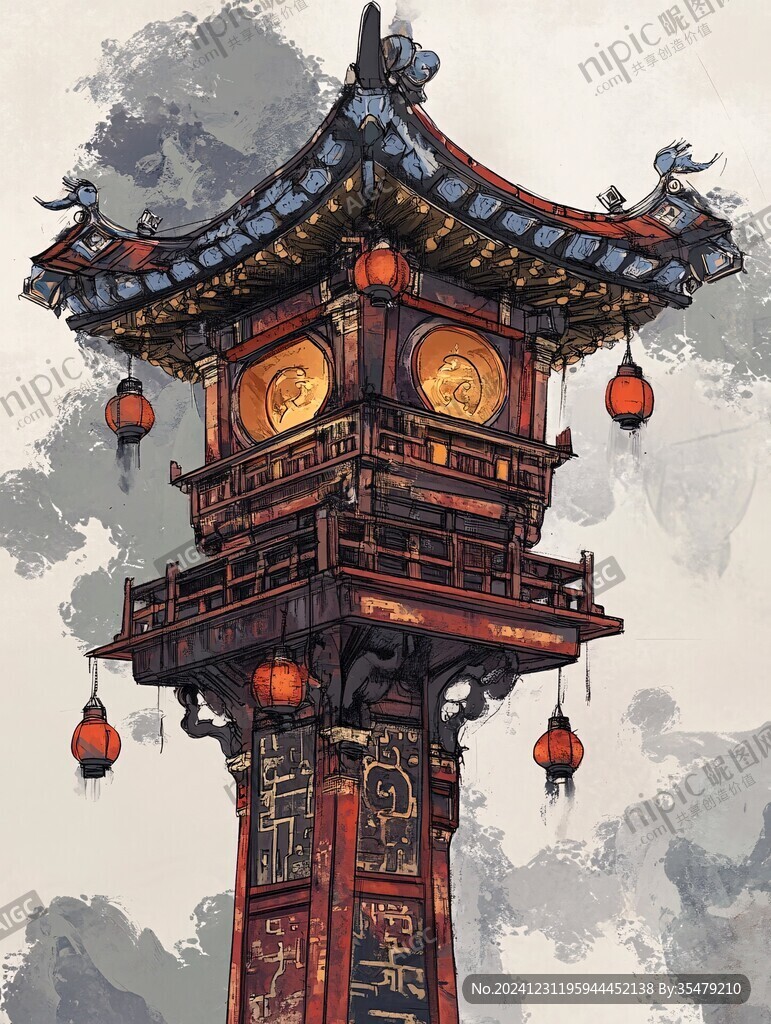 楼阁插画