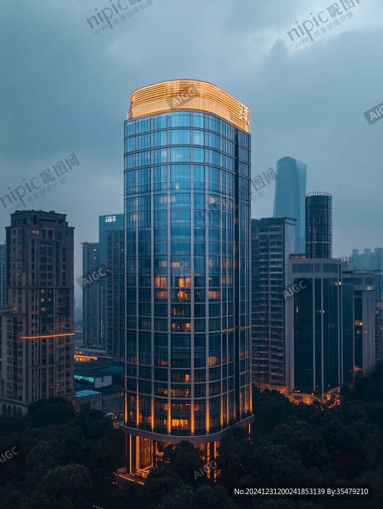 雨后城市楼宇