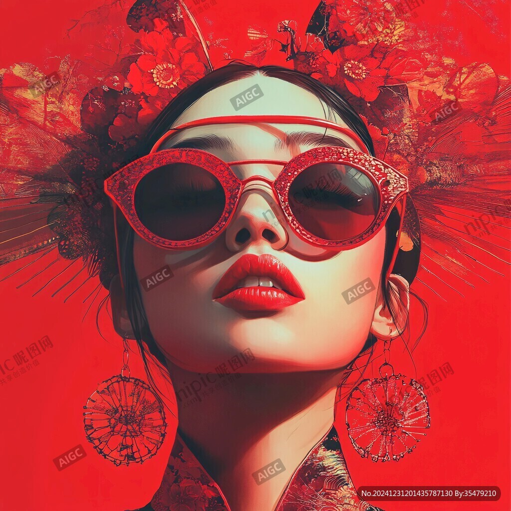 红金系质感海报