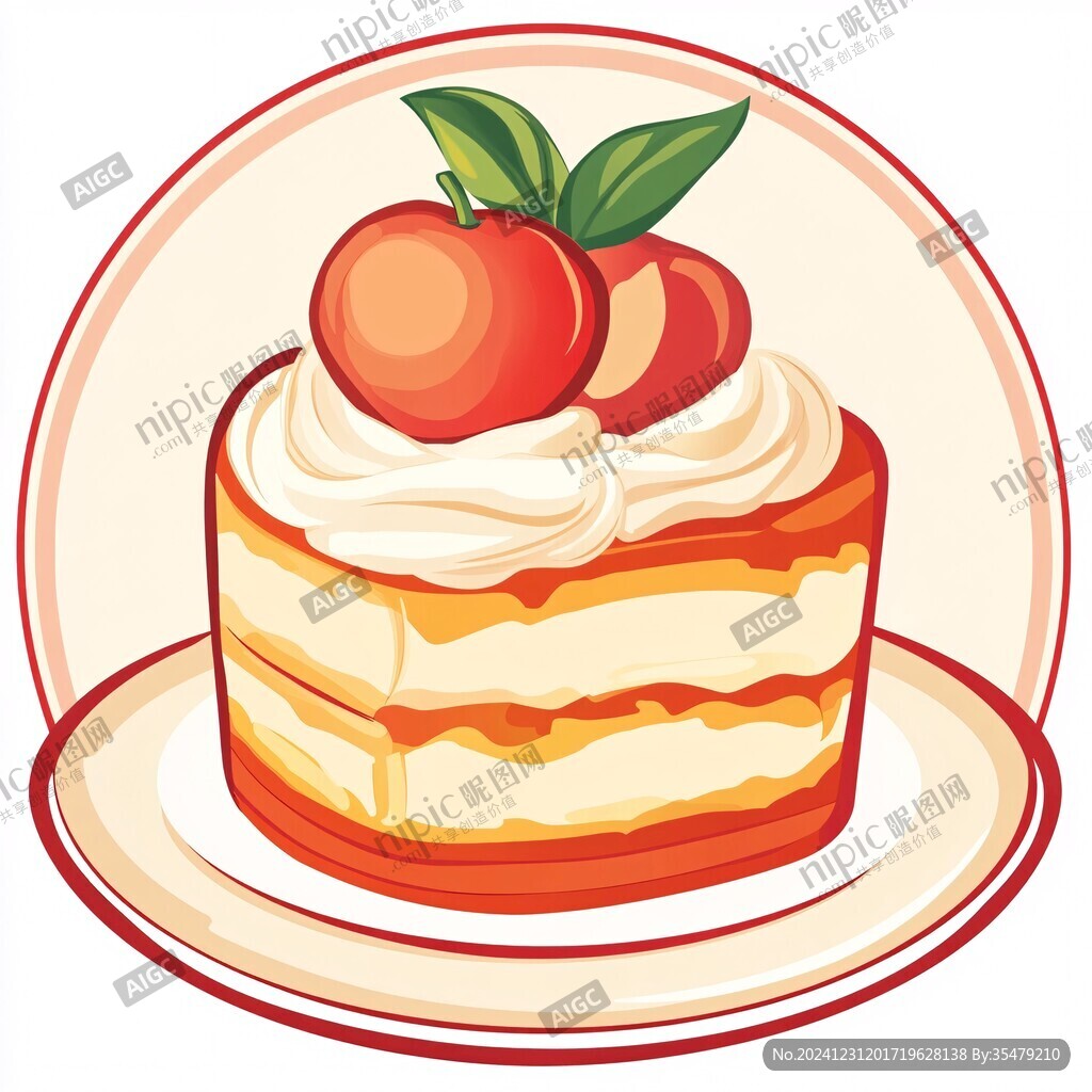 美食蛋糕蛋糕插画