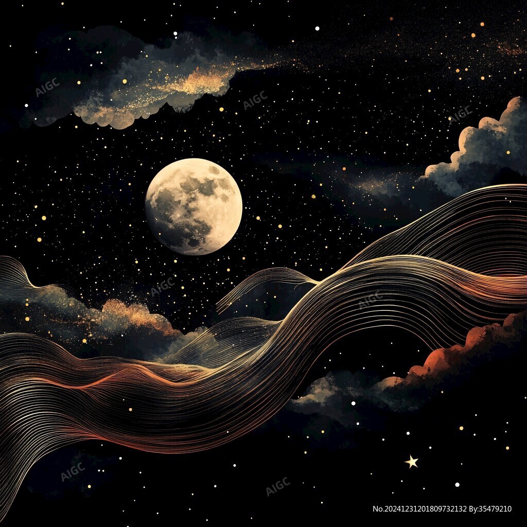 星月河幻想插画