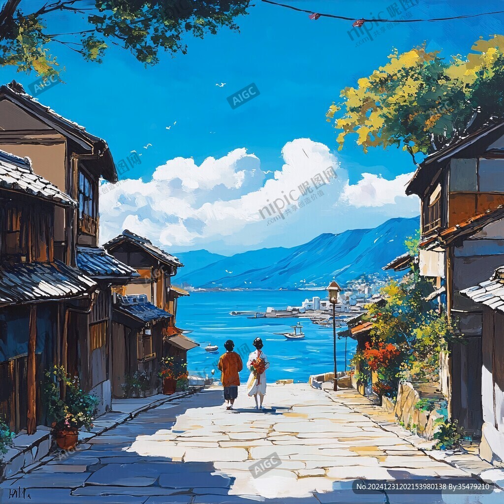 日系风景插画