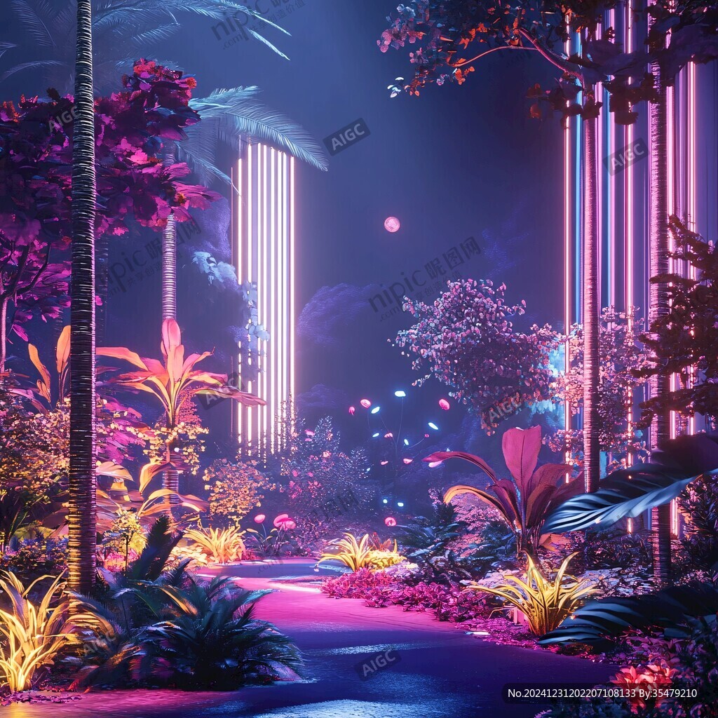 霓虹灯场景造型