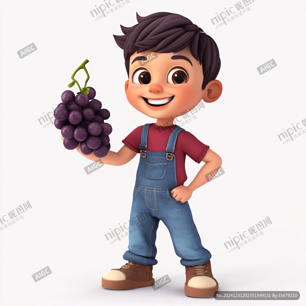 葡萄包装人物插画设计