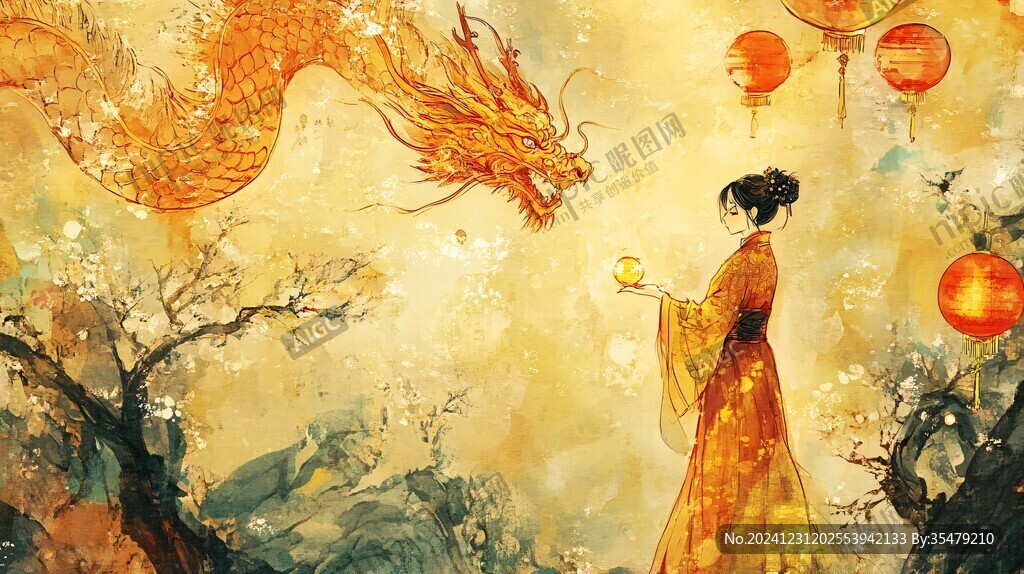 龙年横版插画