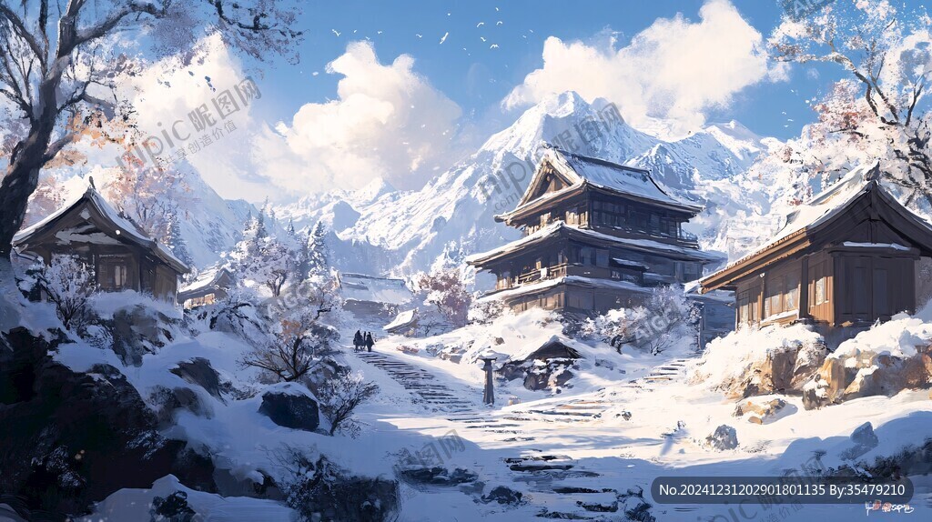 雪山原画