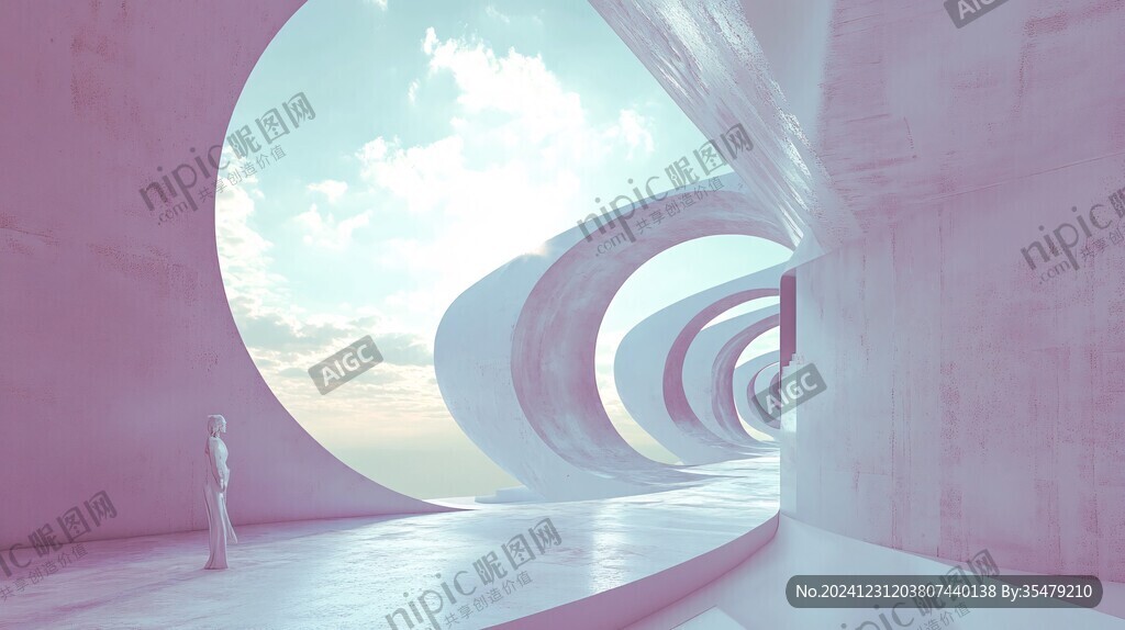 奇幻粉色建筑物