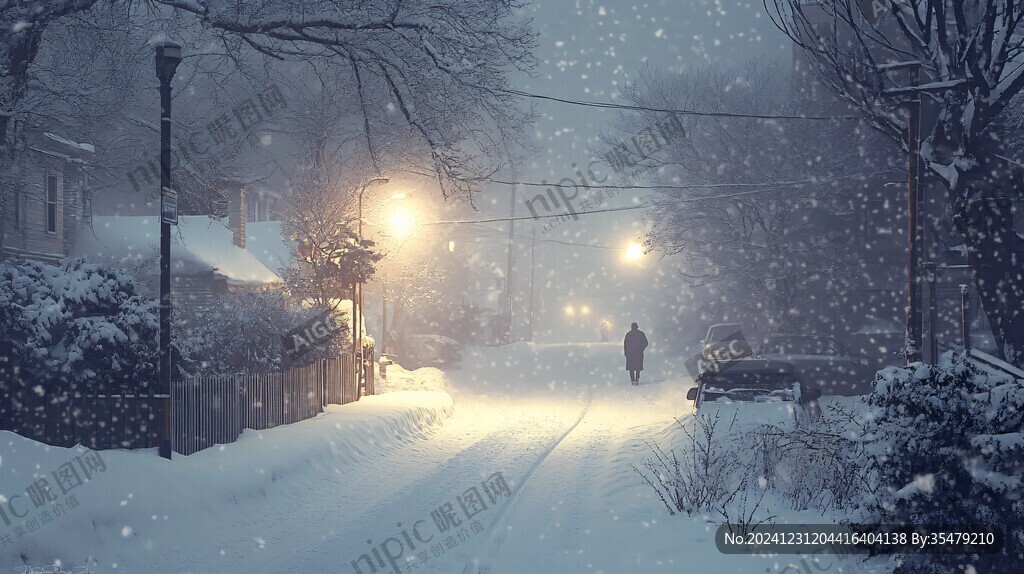 高清唯美雪夜